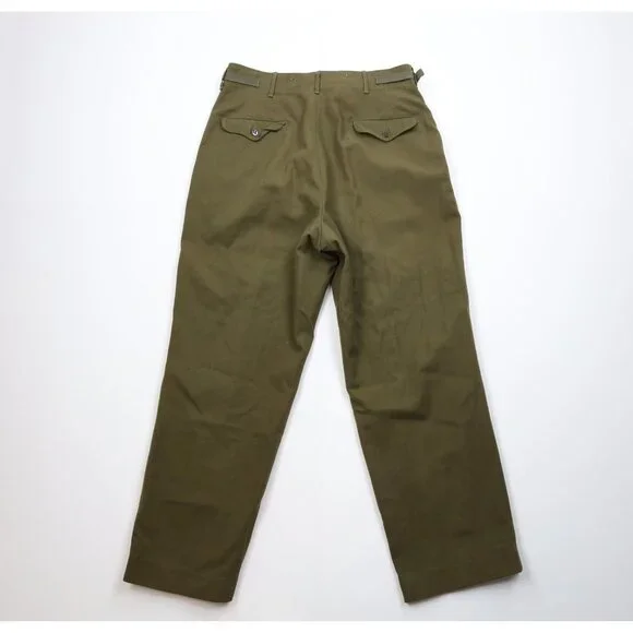 Vtg 50s Korean War Mens Medium Distressed Wool M1951 Field Trousers Pants USA